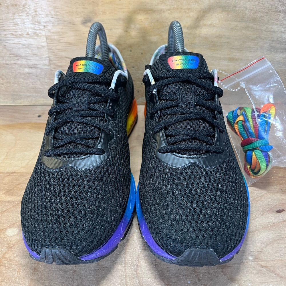 NEW Under Armour HOVR Sonic 4 Pride Womens Size 7.5 Running Shoes Sneakers Black - Picture 3 of 11